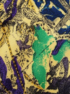 Cravate en soie à imprimé à motifs abstraits Versace Pre-owned jaune