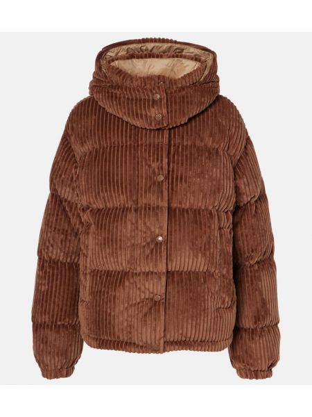 Fløjlsbukser dunjakke Moncler brun