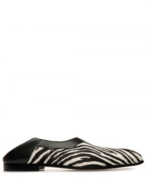 Leder loafer mit zebra-muster Bally
