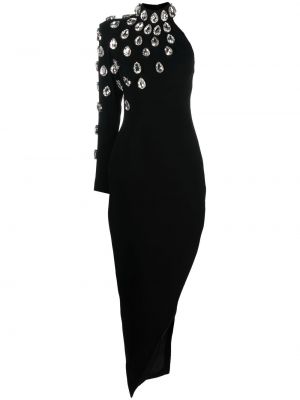Вечерна рокля с кристали Jean-louis Sabaji черно