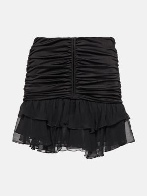 Mini falda con volantes plisada Blumarine negro