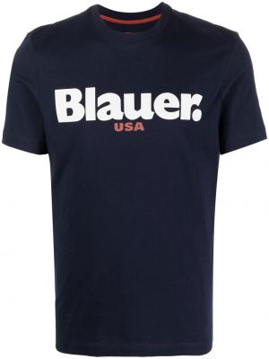 Trykt t-skjorte Blauer blå