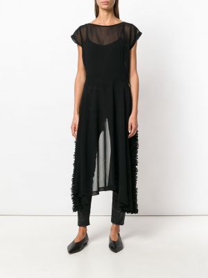 Asymetrické průsvitné šaty Comme Des Garçons Pre-owned černé