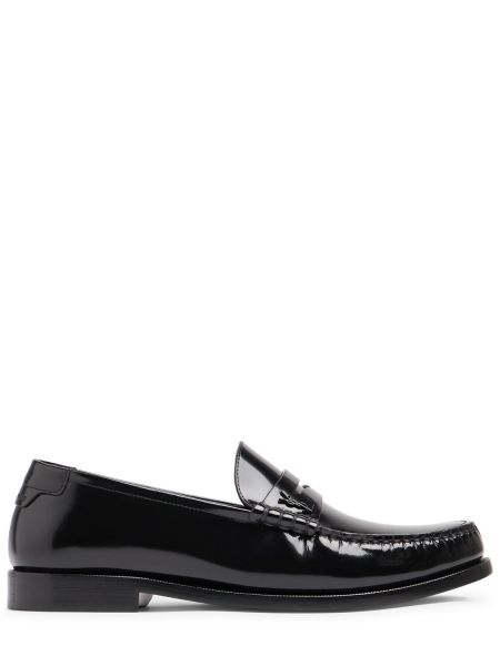 Læder loafers Saint Laurent sort