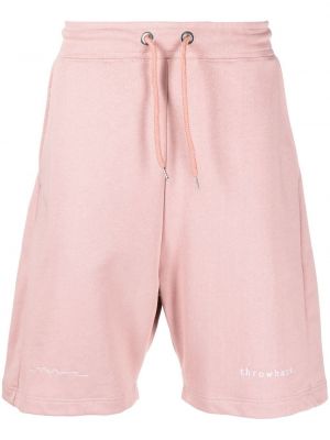 Trykt bomull shorts Throwback. rosa