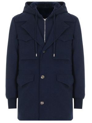 Кашемировая куртка с мехом Svevo синяя