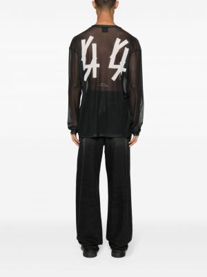 Tīkliņa džemperis ar apdruku 44 Label Group melns