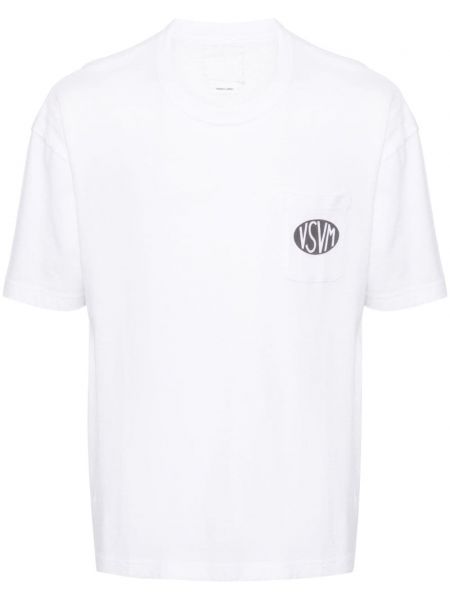 Bavlnené tričko s potlačou Visvim biela