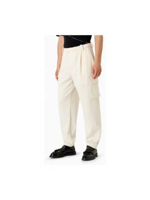 Pantalones rectos Emporio Armani blanco