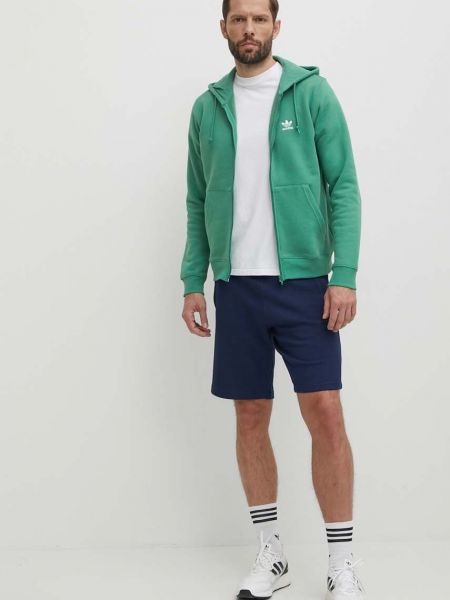Однотонный свитер с капюшоном Adidas Originals зеленый