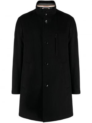 Plstěný kabát Boss černý