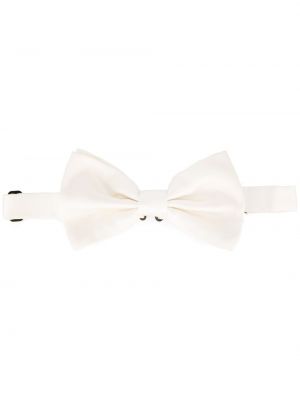 Šilkinis kaklaraištis su lankeliu Dolce & Gabbana balta