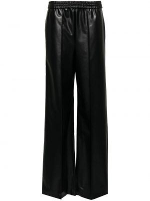 Δερμάτινο παντελόνι με ίσιο πόδι Wolford μαύρο