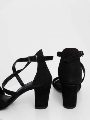Semišové sandály Answear Lab černé