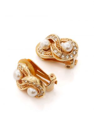 Boucles d'oreilles avec perles à boucle Christian Dior Pre-owned