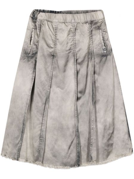 Jupe en jean plissé Maison Mihara Yasuhiro gris