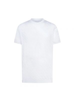 Koszulka bawełniana z okrągłym dekoltem Kiton biała