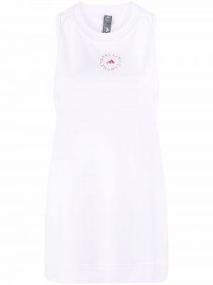 Camiseta sin mangas con estampado Adidas By Stella Mccartney blanco