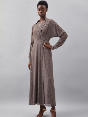 Длинное платье с глубоким декольте Karen Millen
