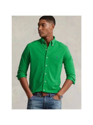 Koszula bawełniana relaxed fit Ralph Lauren zielona