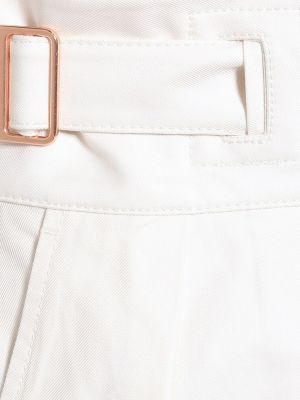 Pantaloni cargo cu talie înaltă din bumbac See By Chloã© alb