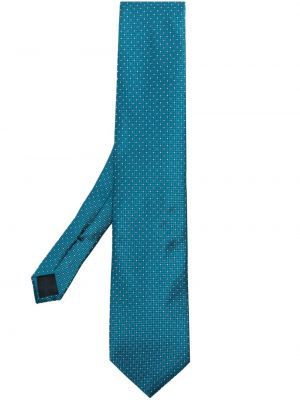 Копринена вратовръзка бродирана Tom Ford синьо