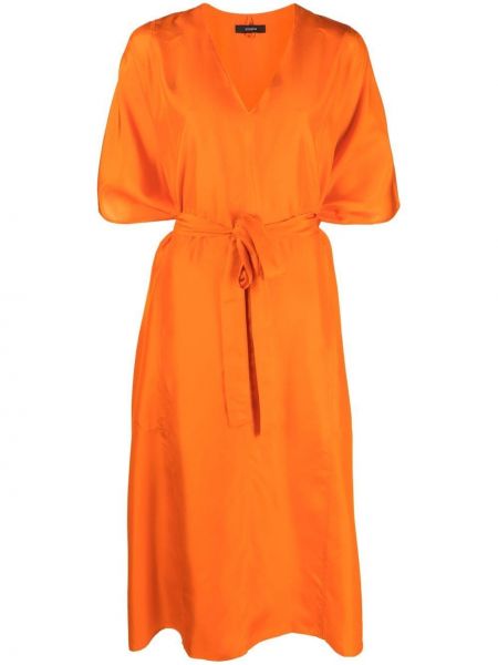 Копринена миди рокля Joseph оранжево