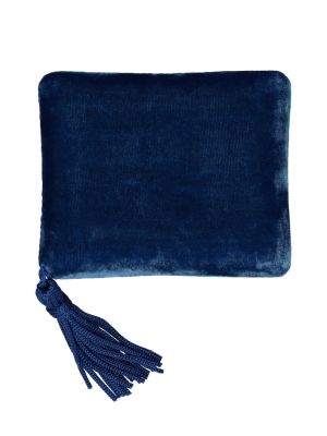 Aksamitna kopertówka Sophie Bille Brahe niebieska