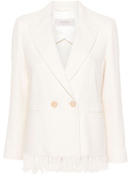 Langer blazer mit fransen Peserico beige