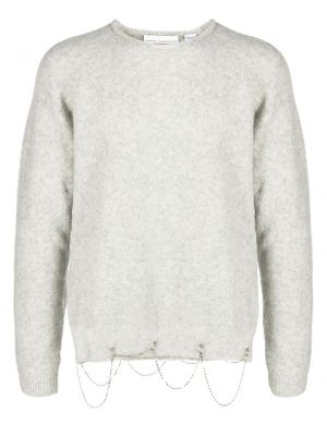 Krištáľový sveter s okrúhlym výstrihom Random Identities sivá