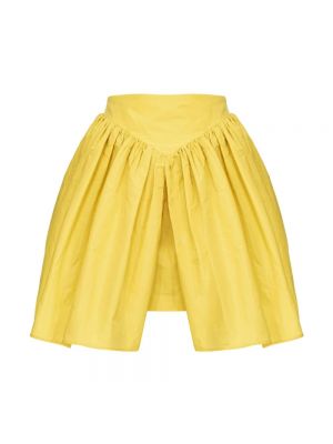 Mini falda con tacón de tacón bajo Pinko amarillo