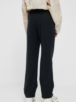 Pantaloni chino cu talie înaltă Gap negru