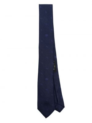 Žakardinis šilkinis kaklaraištis su paisley raštu Etro mėlyna