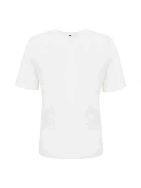 Camiseta de algodón con estampado leopardo Max Mara Weekend blanco