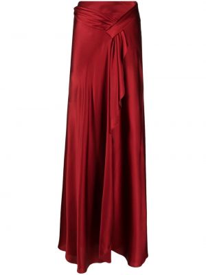 Plisovaná sukňa Alberta Ferretti červená