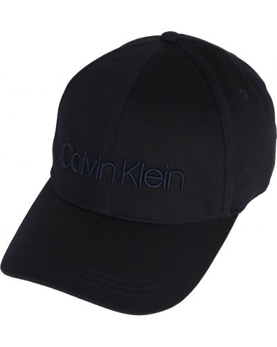 Siuvinėtas siuvinėtas siuvinėtas kepurė su snapeliu Calvin Klein mėlyna