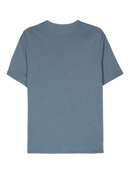 Jersey t-shirt mit rundem ausschnitt Majestic Filatures blau