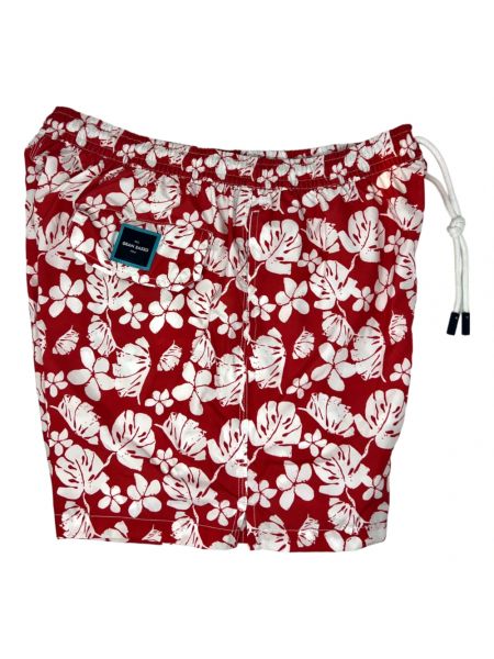 Pantalones cortos de flores Gran Sasso rojo
