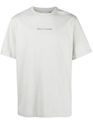 Bavlněné tričko s potiskem Daily Paper šedé