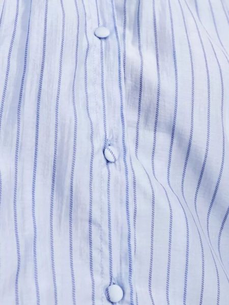 Прозрачная блузка на пуговицах в полоску Vila