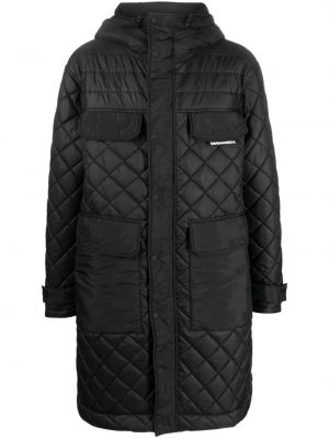 Steppelt kapucnis kabát Dsquared2 fekete