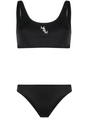Bikini con bordado Msgm negro