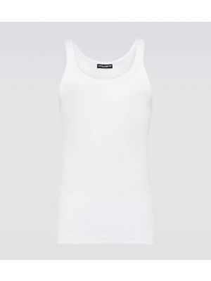 Памучна риза от джърси Dolce&gabbana бяло