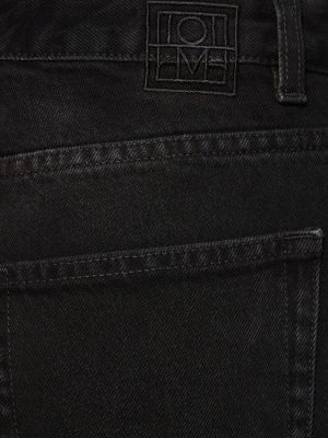Bootcut džínsy s vysokým pásom Totême čierna
