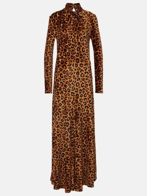 Leopardí dlouhé šaty s potiskem Rabanne