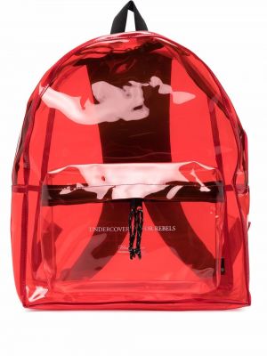 Priehľadný batoh s potlačou Undercover červená