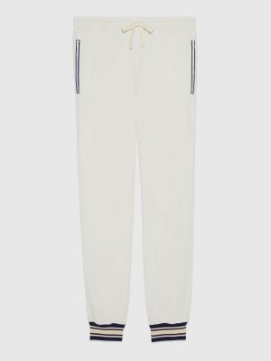 Teplákové nohavice Gucci biela