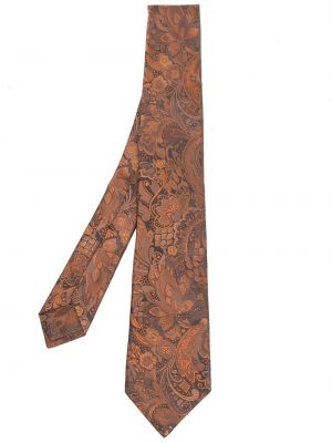 Svilena kravata s cvetličnim vzorcem iz žakarda Kiton