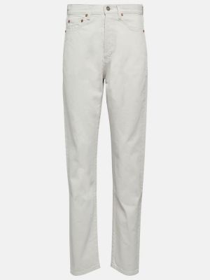 Slim fit skinny džíny s vysokým pasem Saint Laurent bílé