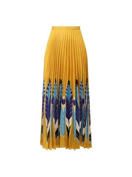 Шелковая юбка Valentino желтая
